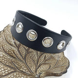 ELEGANT PUNK WIDE PU HEADBAND WITH LARGE STUDS_CWAHA6316