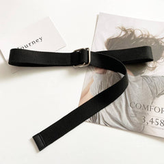 CANVAS SIMPLE DOUBLE BUCKLE DECORATIVE BELT_CWABE0661