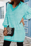 Striped Cutout Sweater Dress Knit Dress