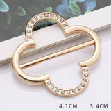 LACE AND DIAMOND CORNER BUTTONS SCARF RING_CWMM2135