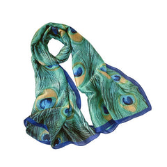 COLOR PLAID SATIN SCARF WRAP FOR SUMMER SUN_CWASC0238