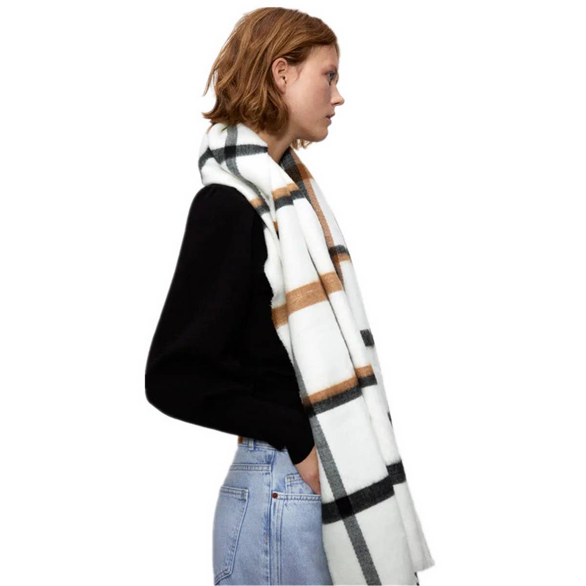 SOFT TOUCH SCARF DOUBLE SIDED WINTER NECK WARMER_CWASC2369