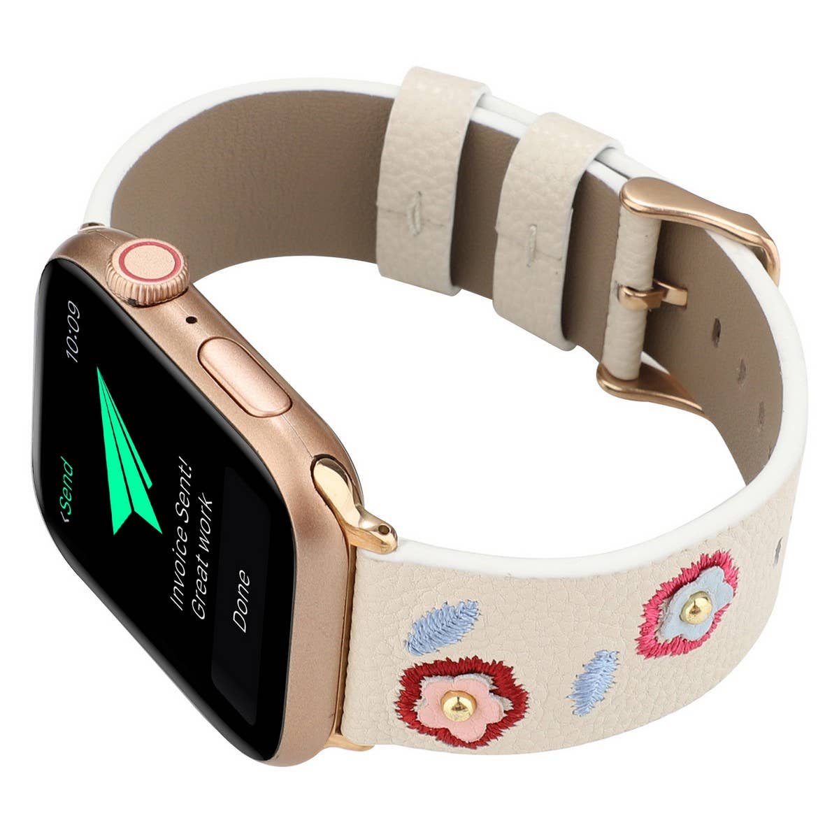 APPLE WATCH9 1 EMBROIDERED LEATHER STRAP_CWASC1540