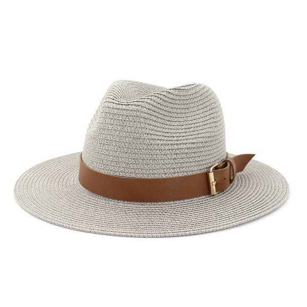 BEACH SUMMER CASUAL STRAW PANAMA HAT_CWAH059 B20223