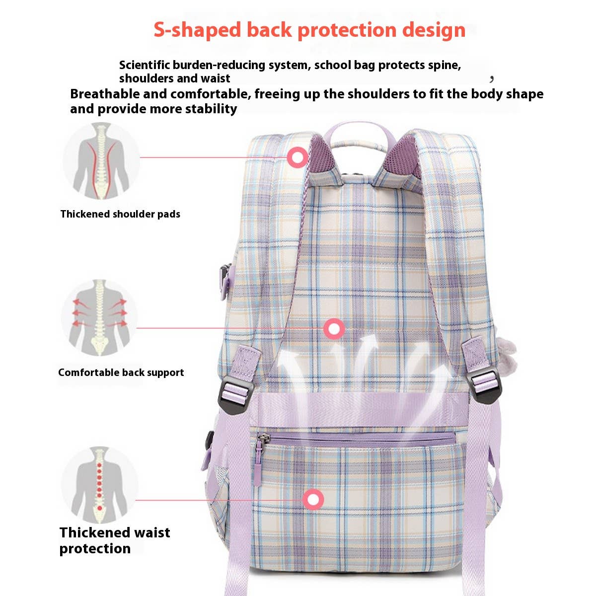 SCHOOL BACKPACKS FOR GIRLS JK STYLE GRADES 1 TO 6_CWAB5499