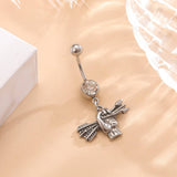 Unique Fist Arrow Belly Ring Body Piercing_Cwmm9326