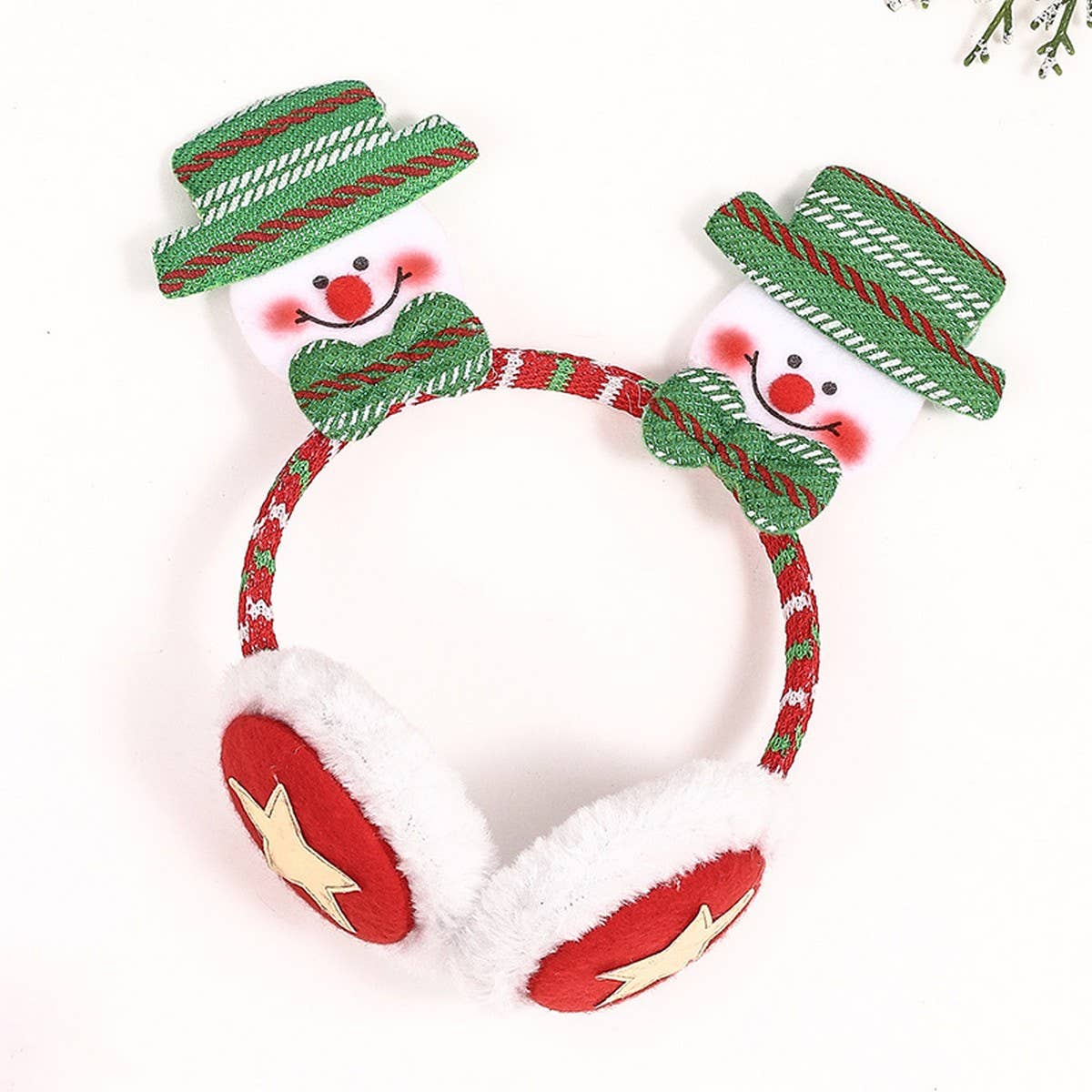CHRISTMAS DECORATIONS CARTOON EARMUFFS HAIRPIN_CWAHA3378