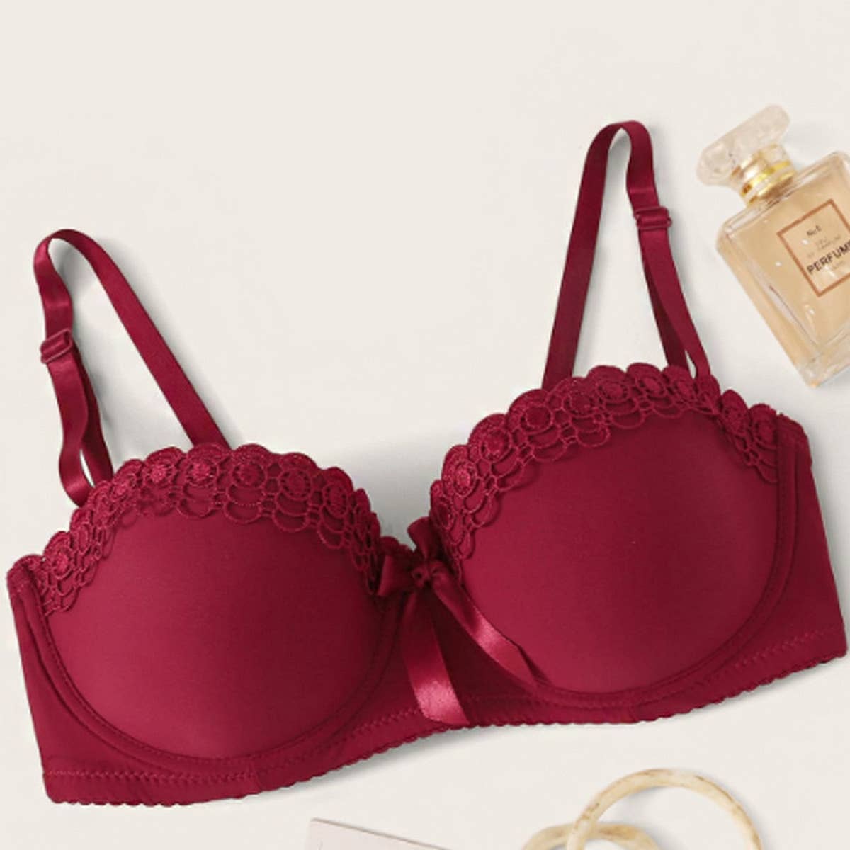 Women Fashion Bow Anti-Slip Bra_Cwmu0123