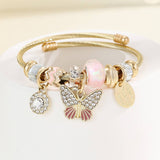 STAINLESS STEEL HEART HAND CHARM BRACELET_CWMM8624