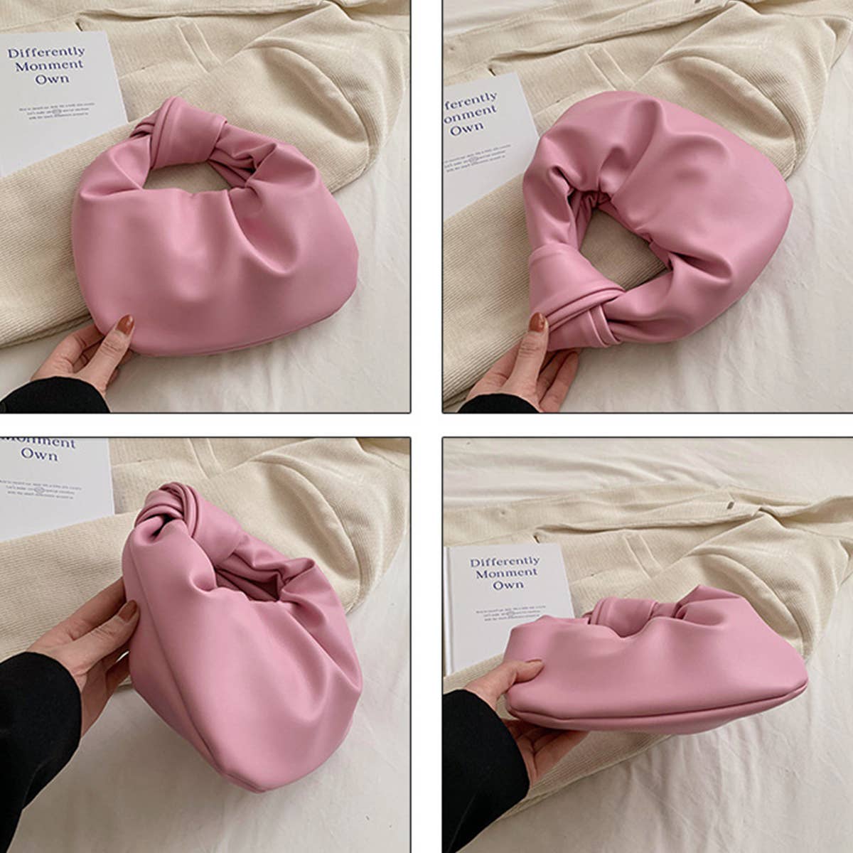 STYLISH PLEATED HAND CLUTCH BAG_CWAB1555