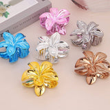 GOLD SILVER EGG FLOWER LARGE HAIR CLAW ELEGANT_CWMM4995
