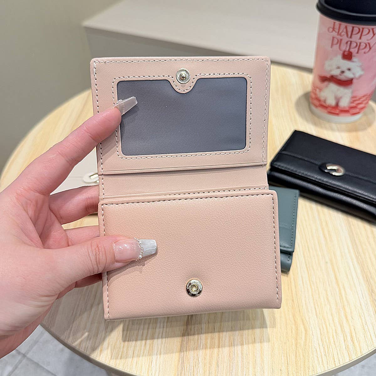 Minimalist Solid Color Mini Trifold Wallet_Cwab06213
