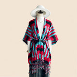 Colorful Tassel Shawl Women Long Cape Wrap_Cwocasl00087