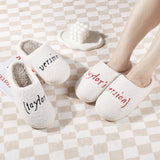 FONT PATTERN CARTOON WINTER WARM COTTON SLIPPERS_CWSHS0464