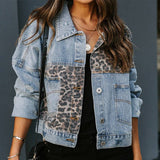 FASHION LEOPARD PRINT RIPPED JEAN JACKET_CWOCO1193