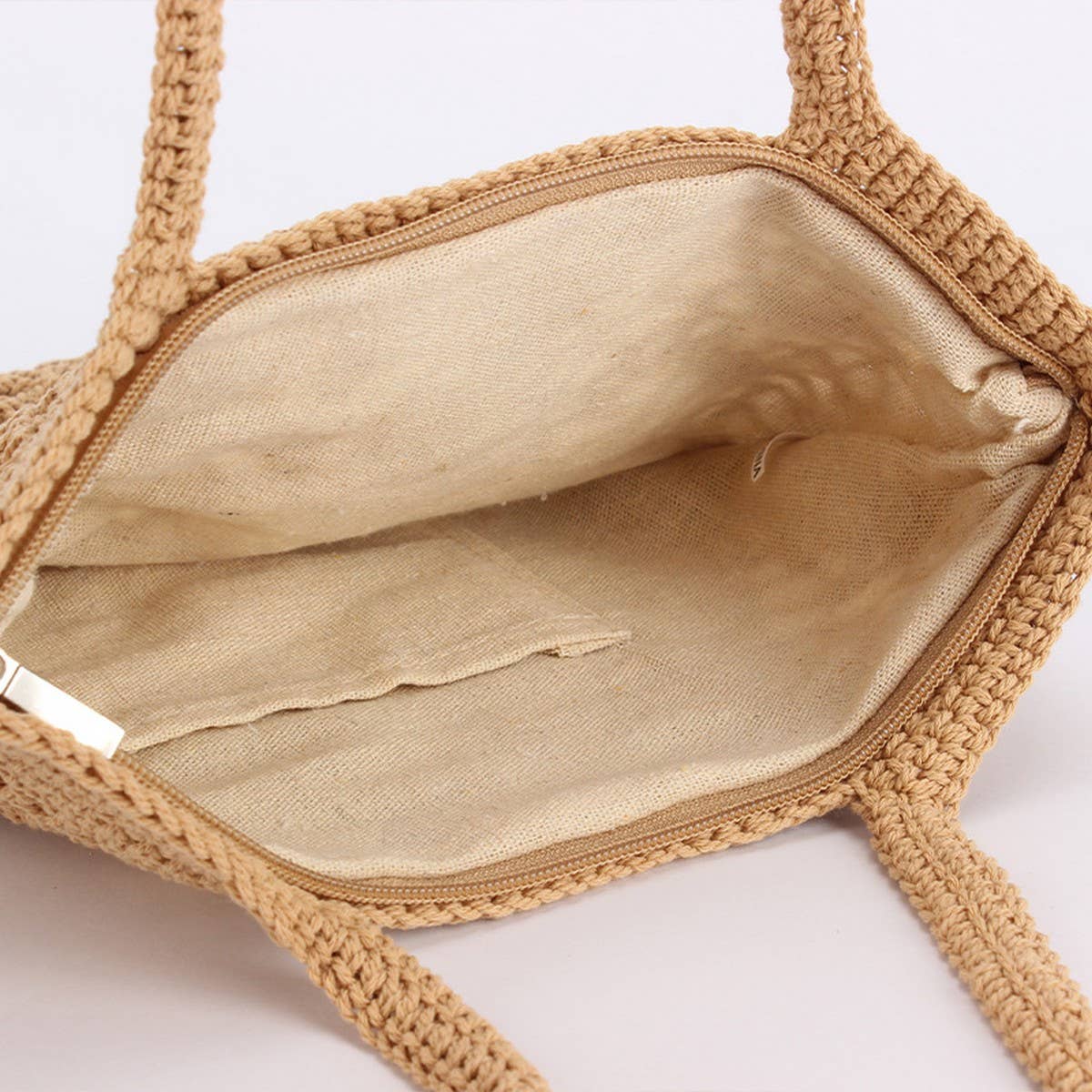 NEW SOLID COLOR RETRO HOLLOW SHOULDER WOVEN BAG_CWAB4692