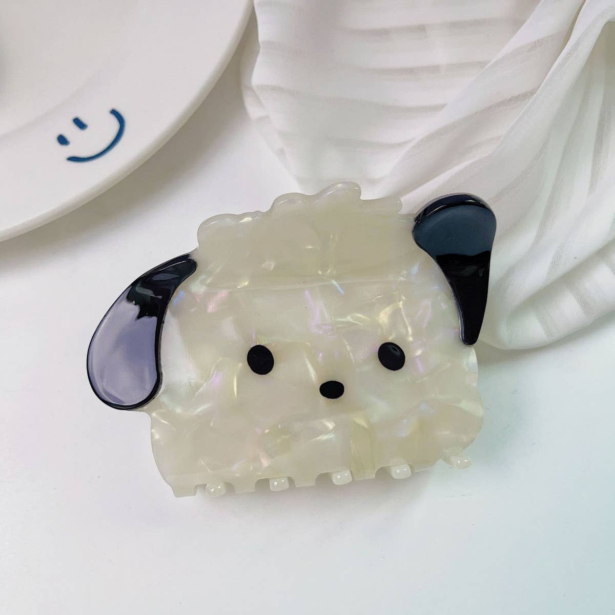 CUTE CARTOON CLOUD KITTEN HAIR CLAWS CLEAR GIRL_CWAHA1349