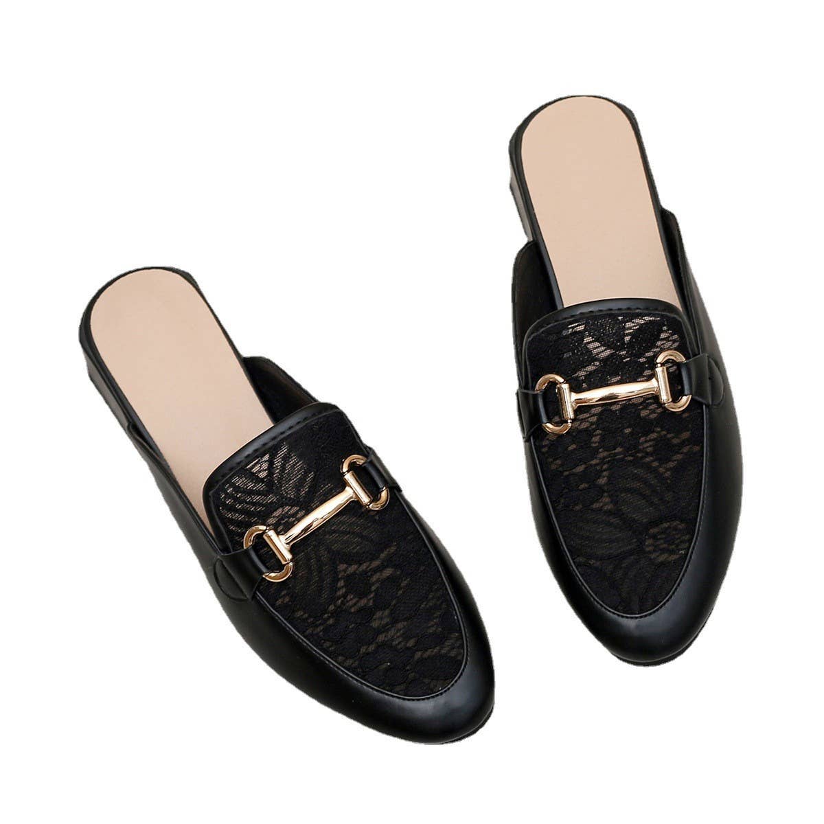 MEDIUM HEEL CASUAL THICK HEEL HALF SLIPPERS MULES_CWSHF0047