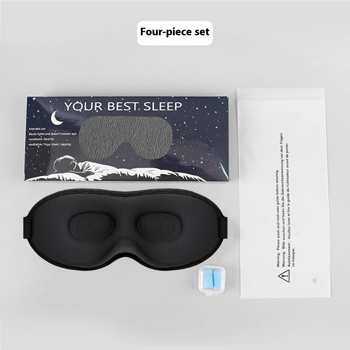 3D SLEEP MASK SET SOFT LIGHT BLOCKING DESIGN_CWMM8044