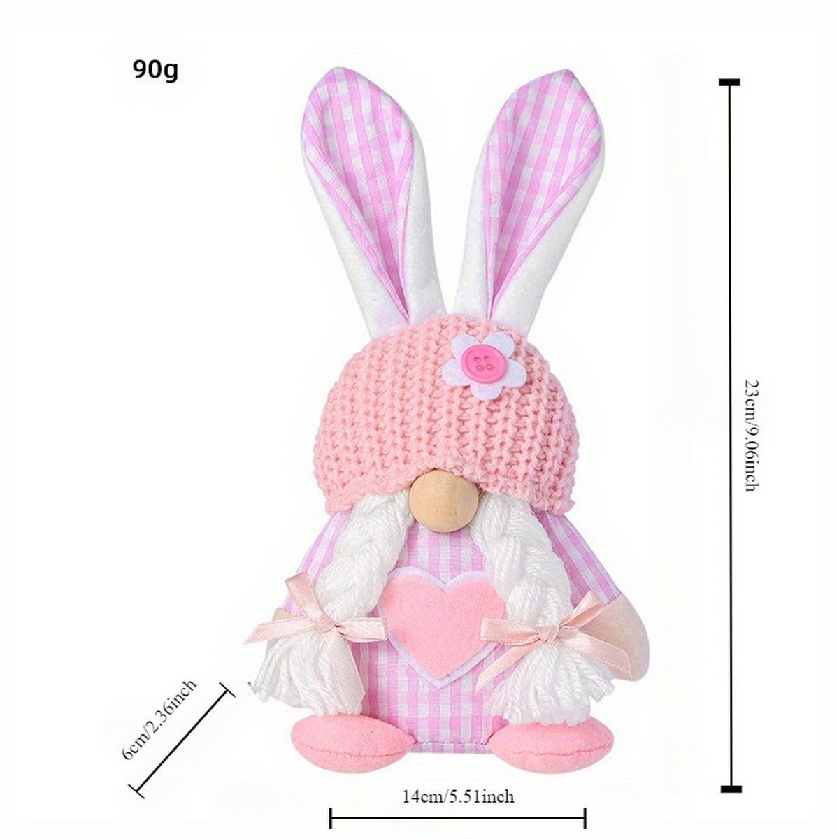 EASTER EGG HOLDING PLUSH DOLL RABBIT ORNAMENTS_CWMM3491