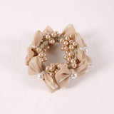 ELEGANT PEARL SATIN BOW ELASTIC HAIR TIE_CWAHA6881