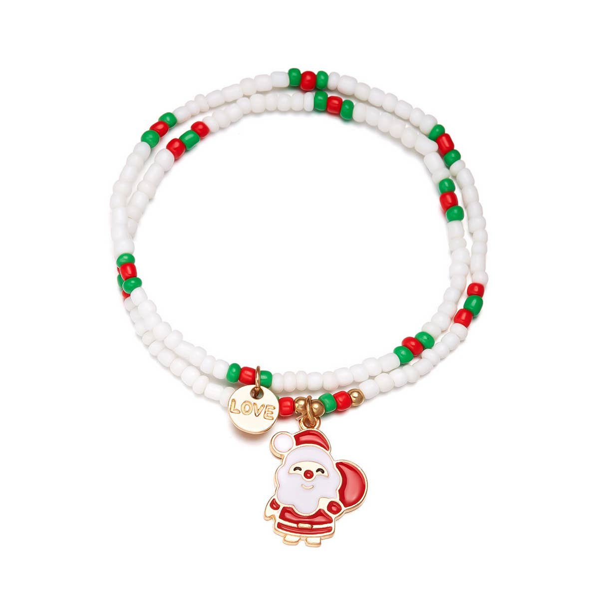 SANTA CLAUS OIL DROP BEADED BRACELET_CWAJE2401