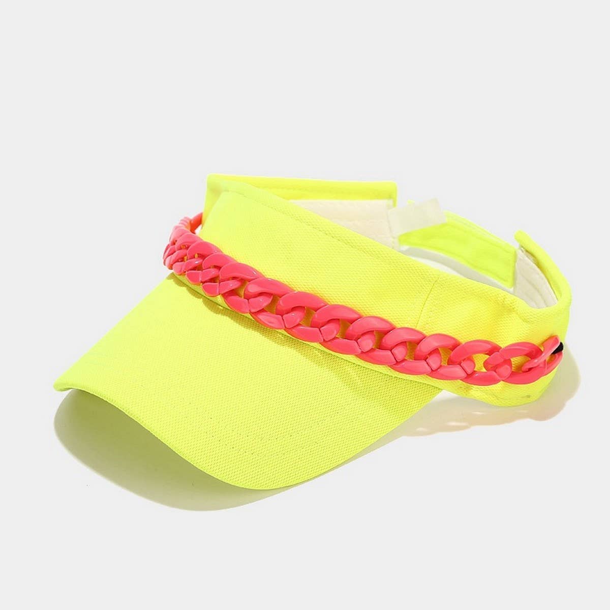 NORDIC ACRYLIC CHAIN SUN VISOR HAT FOR WOMEN_CWAH3316