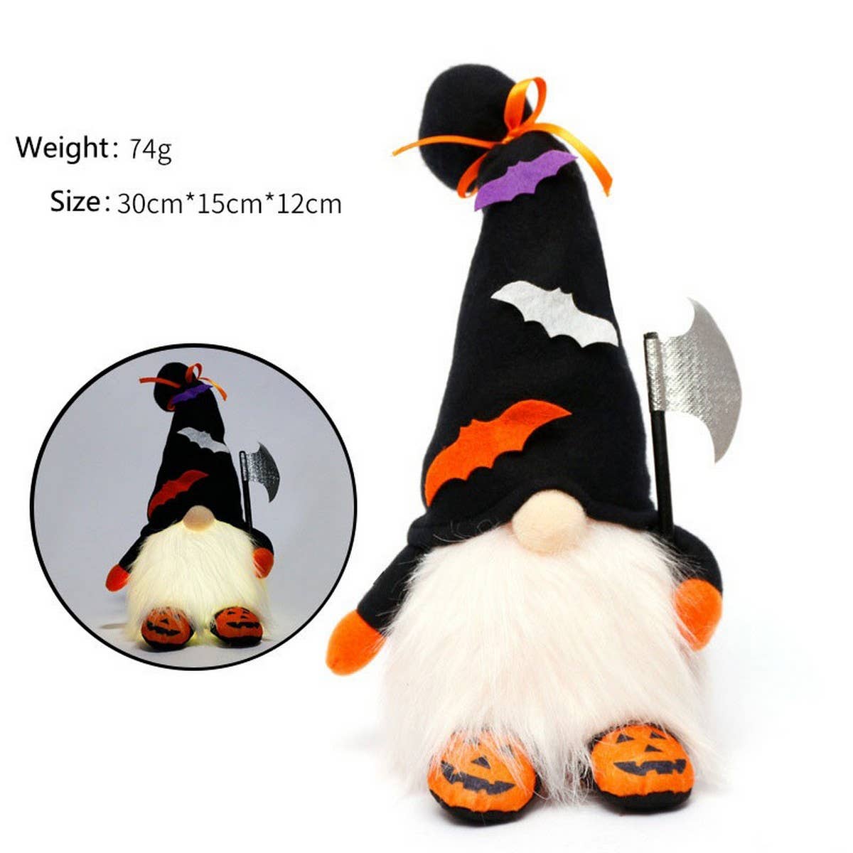 Led Faceless Ghost Doll Halloween Decoration_Cwaje05406