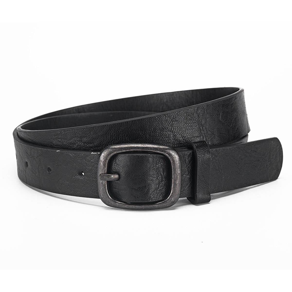 Fashionable Day-Shaped Buckle Leopard Print Belt