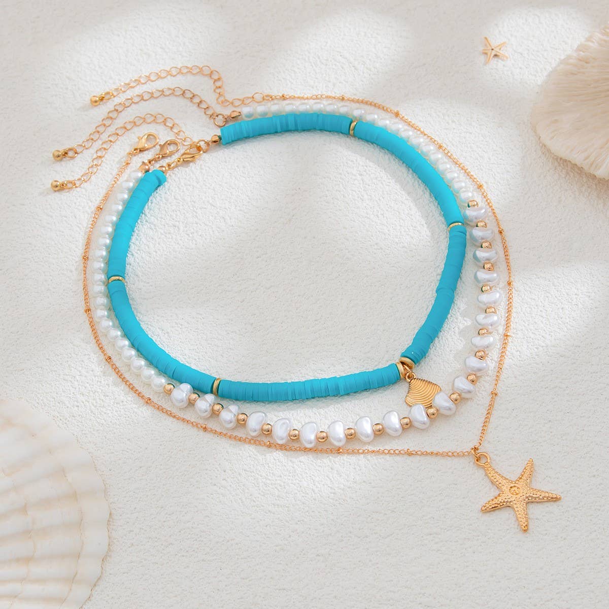 NEW BEACH STYLE OCEAN SHELL BEADED NECKLACE_CWMM3145