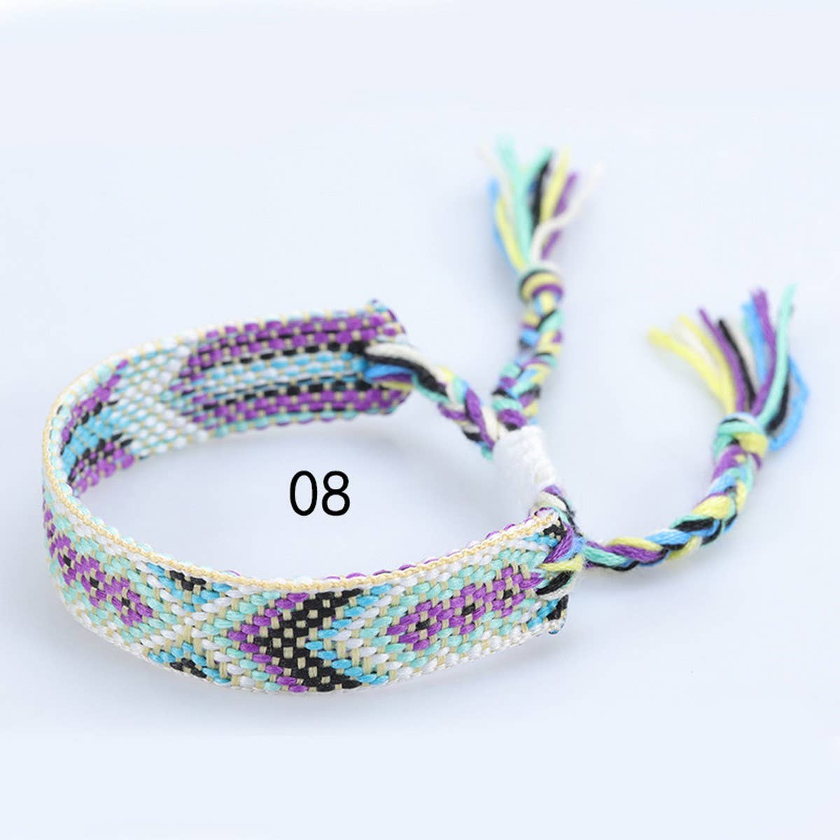 ETHNIC STYLE COLORFUL TASSEL WOVEN BRACELET_CWAJE0709