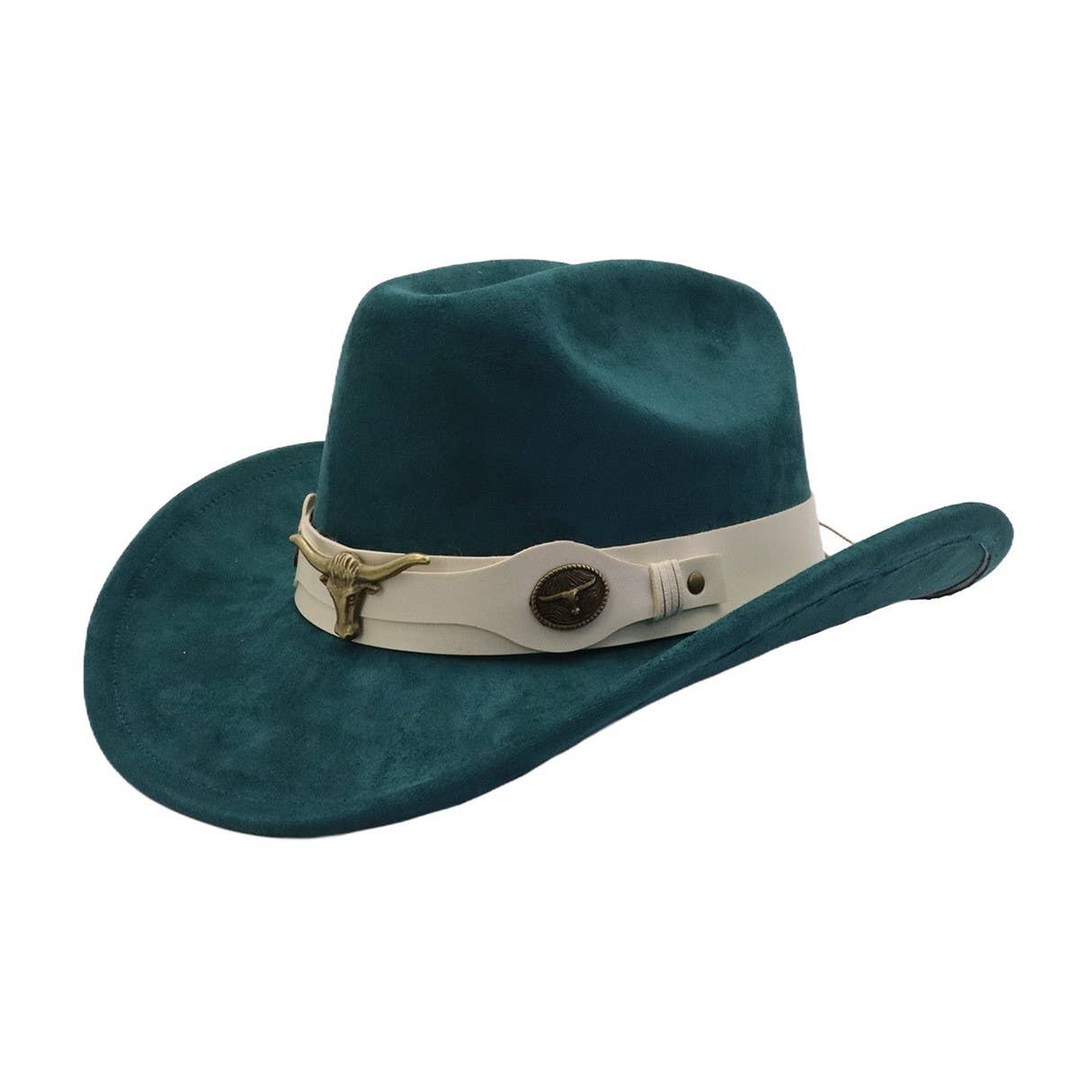 Western Ethnic Suede Cowboy Fedora Jazz Hat_Cwah04426
