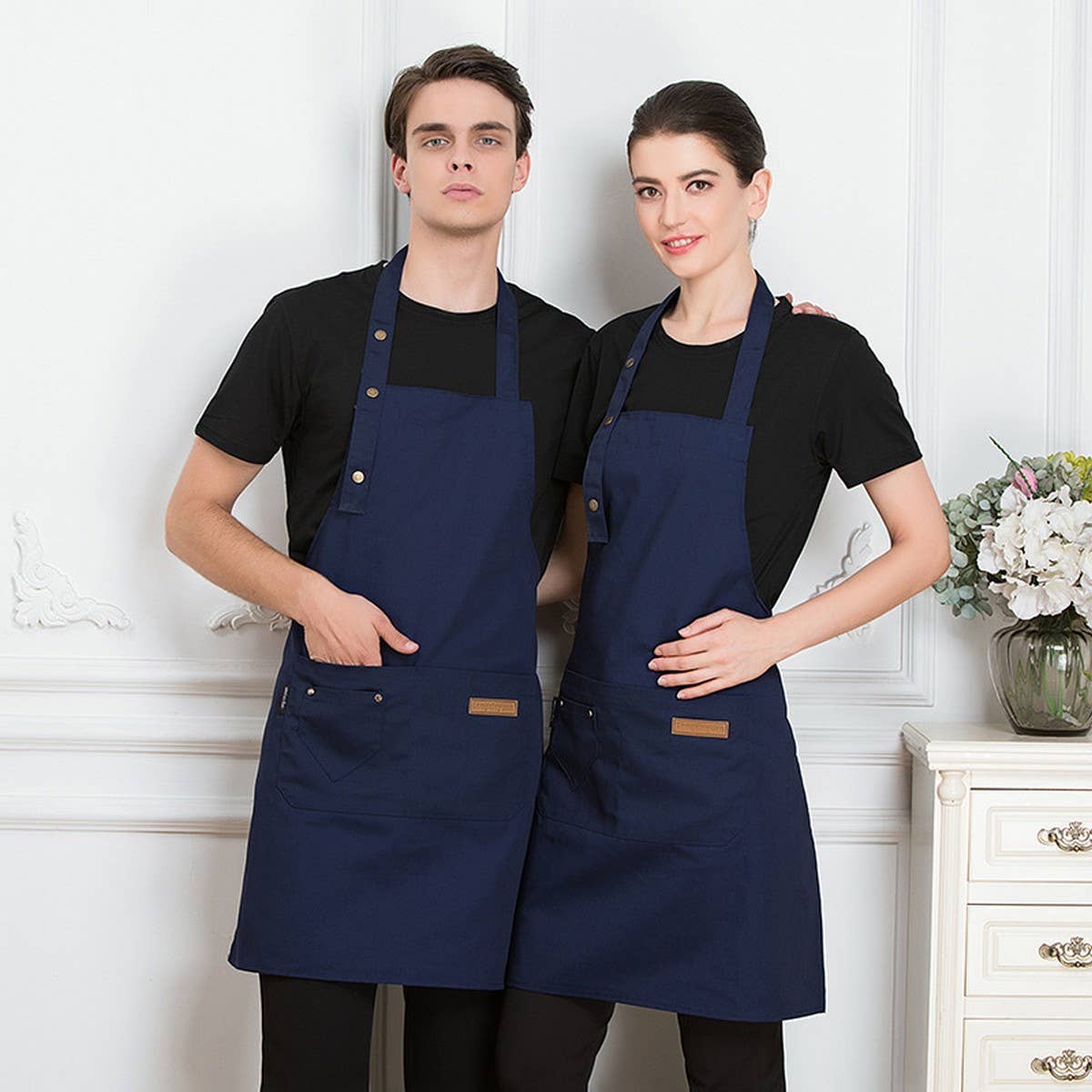 Cwmm1813_Solid Color Pocket Working Home Apron
