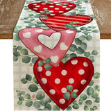 HOME DECOR VALENTINES DAY LOVE TABLE CLOTH_CWMM0779