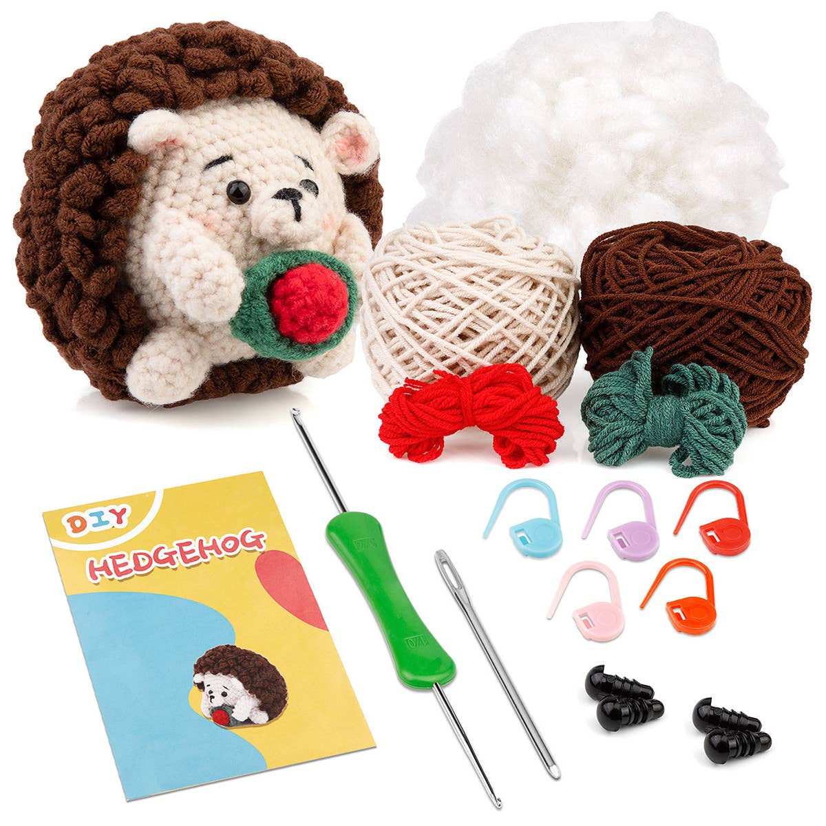 HANDMADE DIY HEDGEHOG CROCHET MATERIAL KIT_CWMM0815