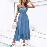 Superior Slim-Fit Halter Long Dress