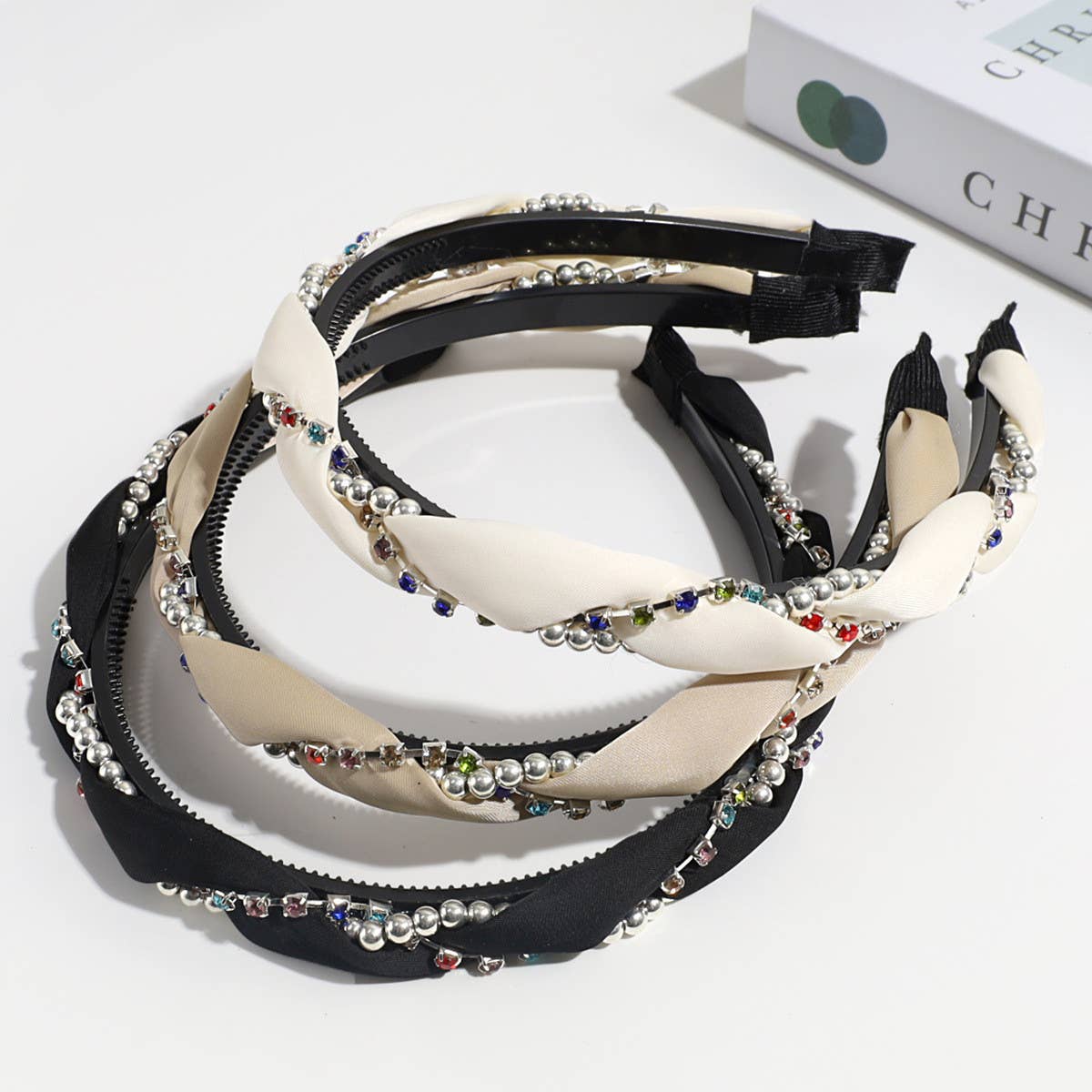 FASHION CROSS RHINESTONE BEADS HEADBAND_CWAHA2212