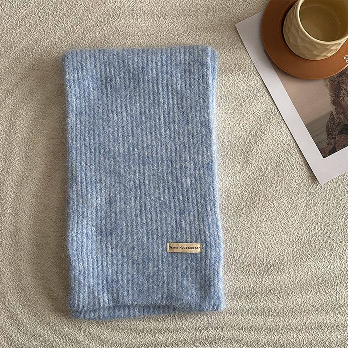 Winter Solid Wool Blend Scarf Soft And Versatile_Cwasc2286