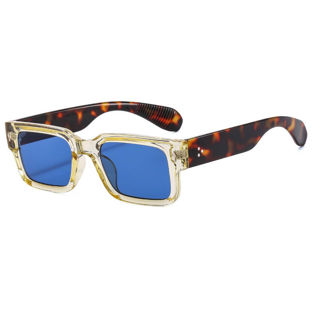STUDDED SQUARE PC FRAME SUNGLASSES UNISEX_CWASG1156