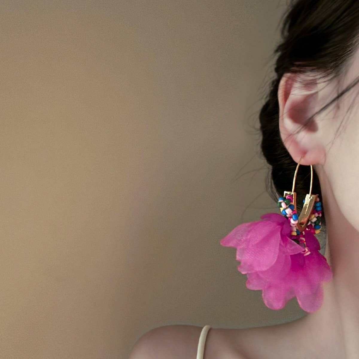FLOWER TASSEL EARRINGS PERSONALITY EARRINGS_CWAJE2361
