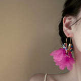 FLOWER TASSEL EARRINGS PERSONALITY EARRINGS_CWAJE2361