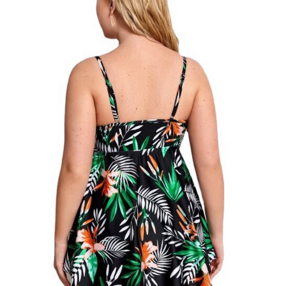 SIMPLE PRINTED SPLIT BIKINI SWIMSUIT_CWMW0229