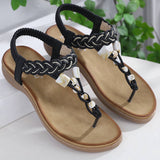 BOHEMIAN RHINESTONE WOVEN PINCH TOE SANDALS_CWSHS0533