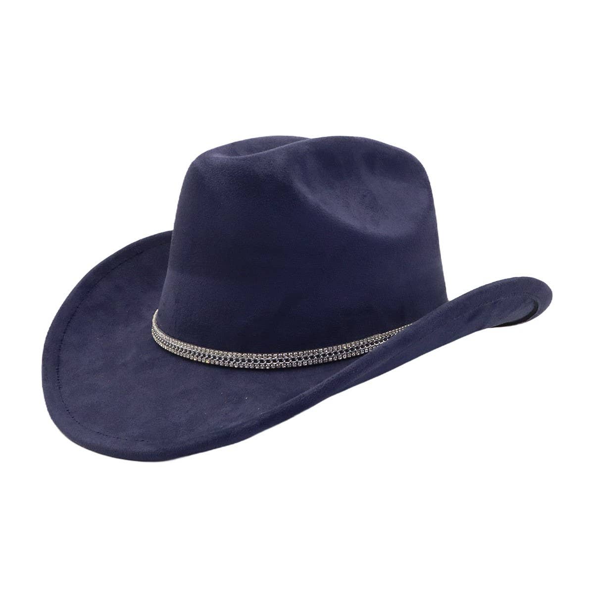 MEN WOMEN SUEDE WESTERN COWBOY FEDORA HAT_CWAH04395
