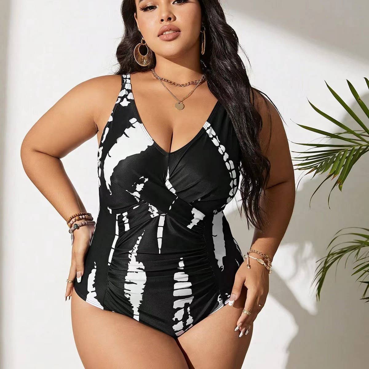 Womens Plus Size One Piece Bikini Swimsuit