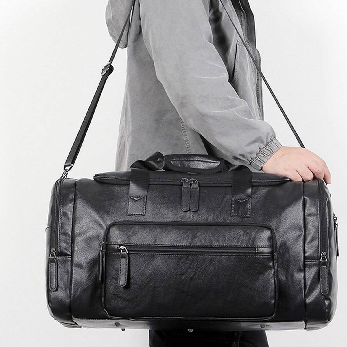 MENS PU LEATHER TRAVEL BAG EXTRA LARGE SIZE_CWAB5177