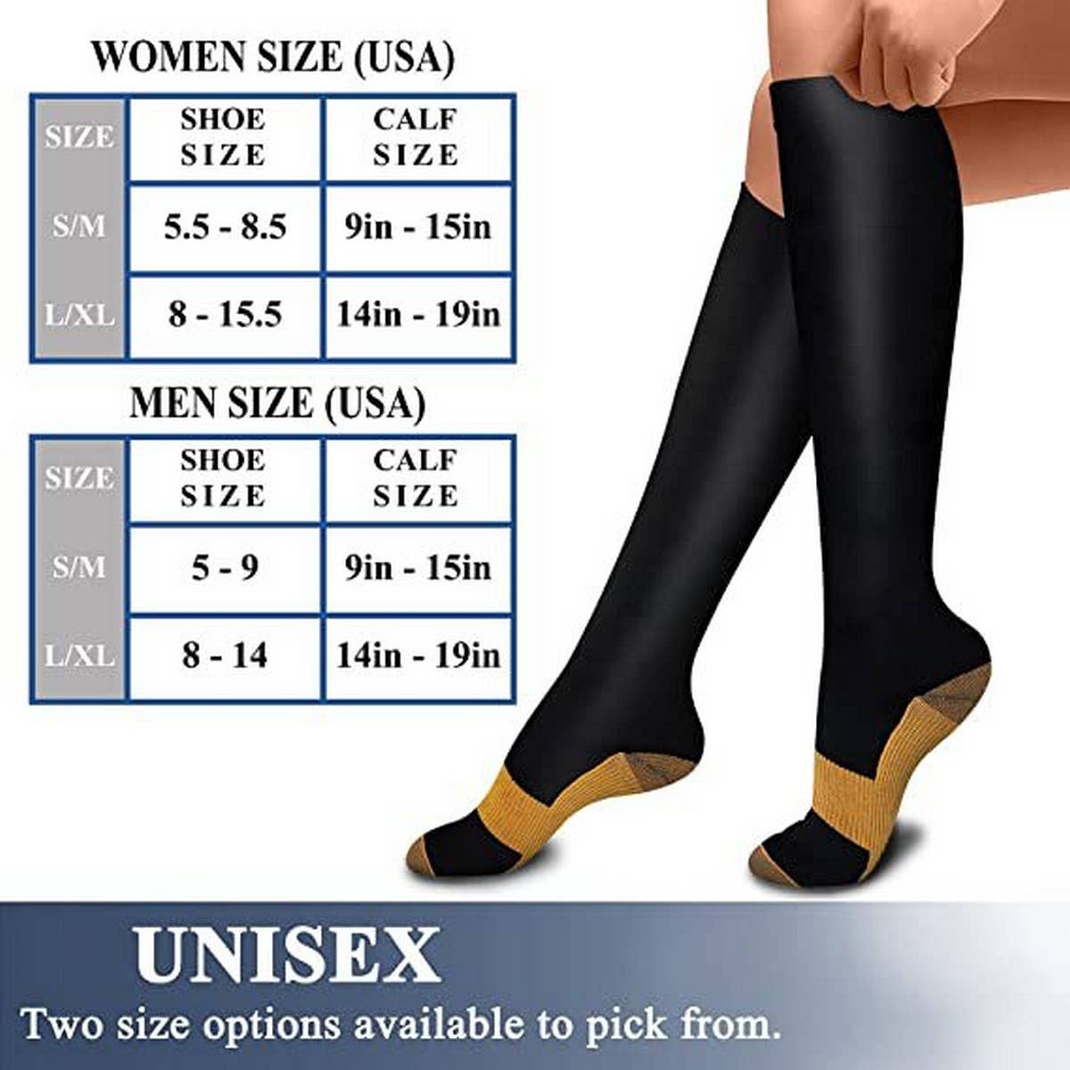 Women'S Solid Color Sports Compression Socks_Cwms1867