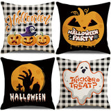 HALLOWEEN PLAID PRINT PILLOWCASE_CWMM1354