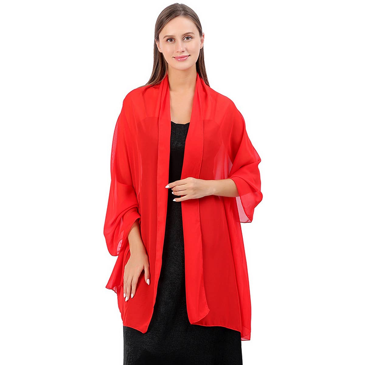 Women Solid Color Evening Shawl_Cwasc1071