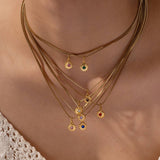 MINIMALIST STAINLESS STEEL MONTHLY STONE NECKLACE_CWMM8843